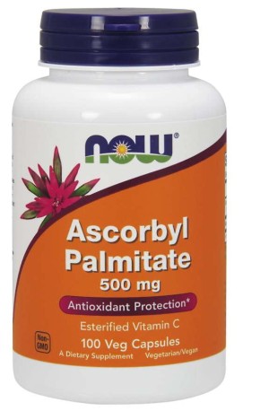 Palmitynian Askorbylu 500 mg 100 kapsułek NOW FOODS