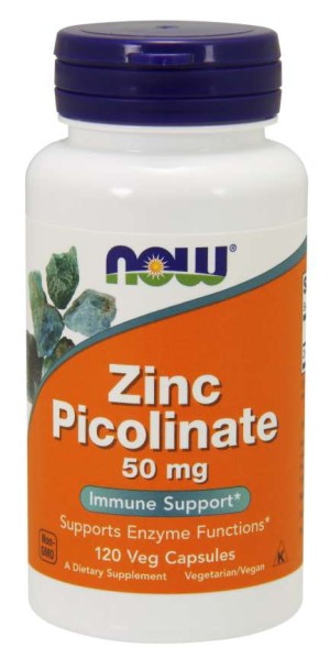 Zinc Picolinate  Pikolinian Cynku 50 mg 120 kapsułek NOW FOODS