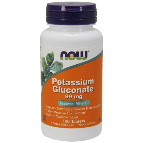 Potassium Gluconate  Glukonian Potasu 100 tabletek NOW FOODS