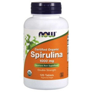 EKO Spirulina 1000 mg 120 tabletek NOW FOODS