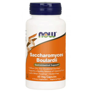 Probiotische Saccharomyces boulardii 60 Kapseln NOW FOODS