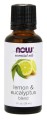 Lemon & Eucalyptus Blend  Olejek Cytrynowy, Olejek Eukaliptusowy i Olejek z Trawy Cytrynowej 30 ml NOW FOODS