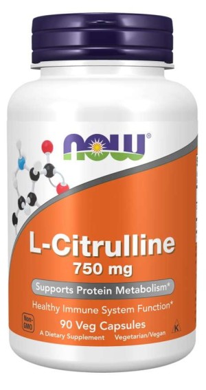 LCitrulline  LCytrulina 750 mg 90 kapsułek NOW FOODS