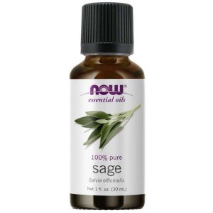 100% Olejek z Szałwii  Sage  Szałwia 30 ml NOW FOODS
