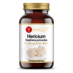 Soplówka jeżowata Hericium ekstrakt 40% beta-glukanu 90 kapsułek YANGO