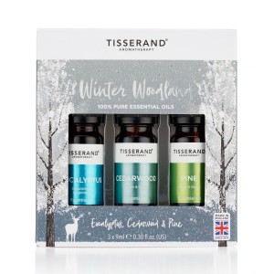 Set mit 3 ätherischen Winterwaldölen in einer Weihnachtspackung mit 3 x 9 ml TISSERAND