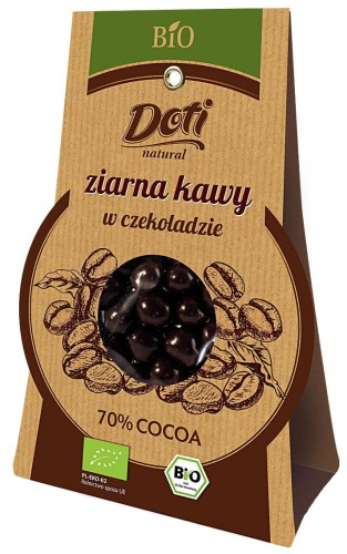 BIO KOFFIEBONEN IN DESSERTCHOCOLADE 50 g - DOTI