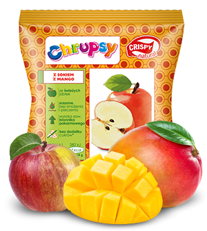 Chipsy z jabłka z sokiem z mango Crispy Natural, 18g