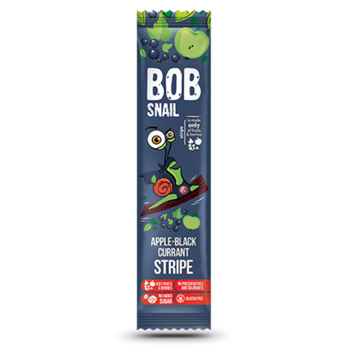 Bob Snail Stripe jabłko-czarna porzeczka, 14g