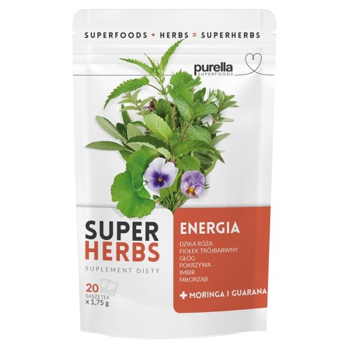 Mieszanka ziół - Energia Purella Superfoods, 20 sasz. x 1,75g