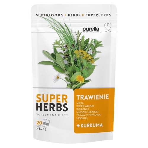 Mieszanka ziół - Trawienie Purella Superfoods, 20 sasz. x 1,75g