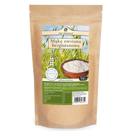 Mąka owsiana bezglutenowa 500g PIĘĆ PRZEMIAN