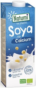 Boisson au soja avec calcium d'algues marines sans gluten BIO 1 L - NATUMI