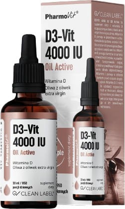 WITAMINA D3 W KROPLACH (100 mcg) BEZGLUTENOWA 30 ml - PHARMOVIT (CLEAN LABEL)