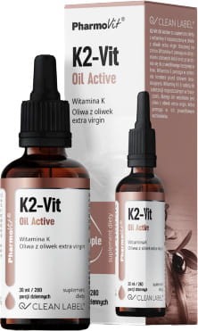 WITAMINA K2 W KROPLACH (75 mcg) BEZGLUTENOWA 30 ml - PHARMOVIT (CLEAN LABEL)