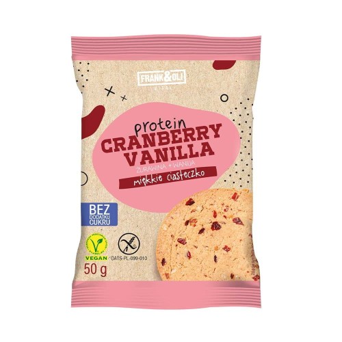 Ciasteczko proteinowe Żurawina i wanilia 50 g