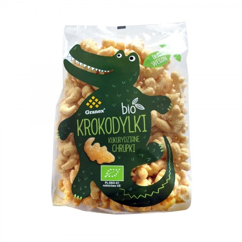 CHRUPKI KUKURYDZIANE KROKODYLKI BIO 80 g - GRANEX