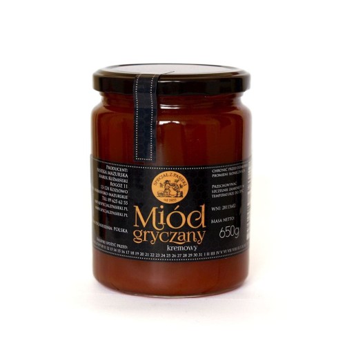 Miód kremowy gryczany 650g SPECJAŁ Z PASIEKI