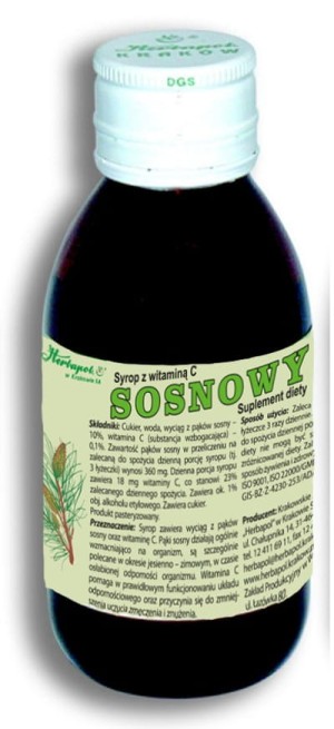 Syrop sosnowy + wit C 100ml HERBAPOL KRAKÓW