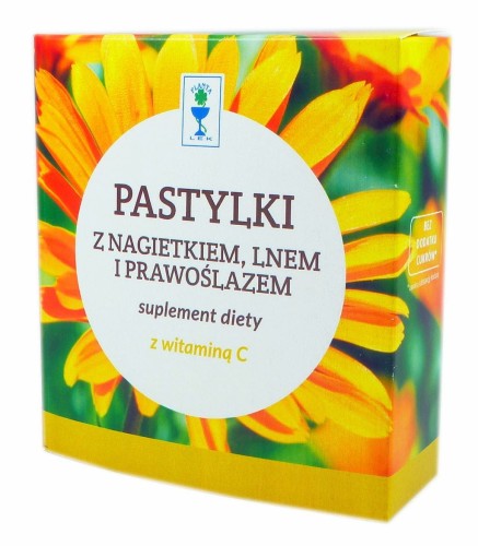Karmelki z nagietkiem, lnem i prawoślazem bez cukru 80g PLANTA-LEK