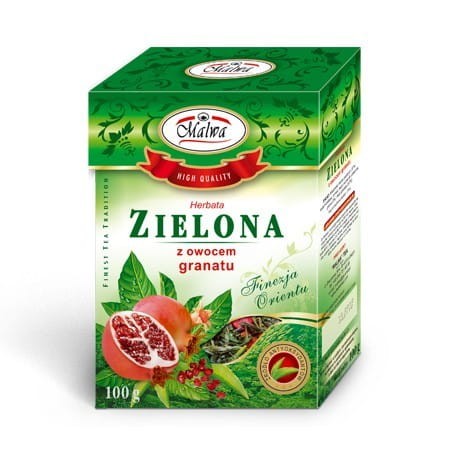Herbata zielona z owocem granatu 100g MALWA
