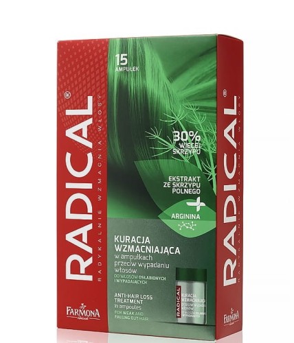 RADICAL Kuracja wzmacniająca przeciw wypadaniu włosów ampułki 15*5ml FARMONA