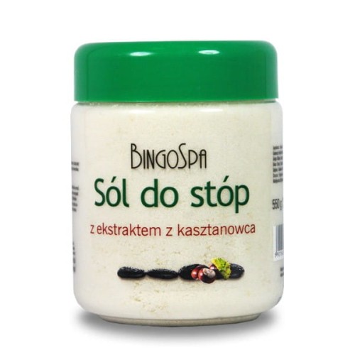 BINGOSPA Sól do stóp z ekstraktem z kasztanowca i olejkiem z drzewa herbacianego 550g