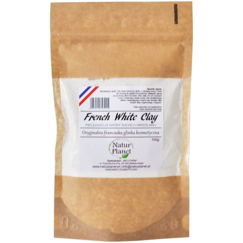 Glinka oryginalna francuska - biała 100g NATUR PLANET