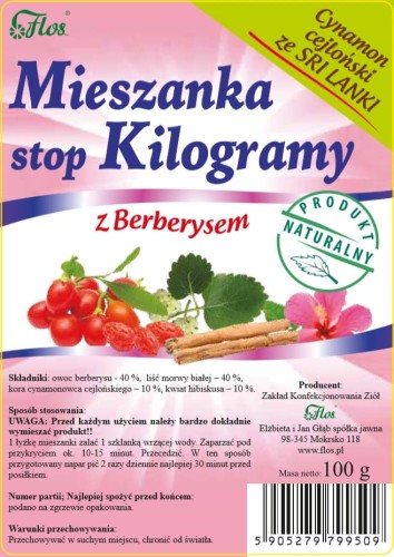 Mieszanka Stop Kilogramy z berberysem 100g FLOS