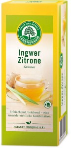 TÉ VERDE DE JENGIBRE Y LIMON INSTANTE BIO (20 x 2 g) - LEBENSBAUM