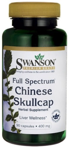 SWANSON Chinese Skullcap  400mg, 90kaps. - Tarczyca Bajkalska