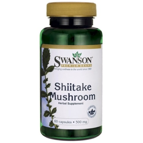 SWANSON Shiitake Mushroom 500mg, 60kaps.