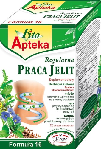 F16 Regularna Praca Jelit herbatka 20*2g MALWA