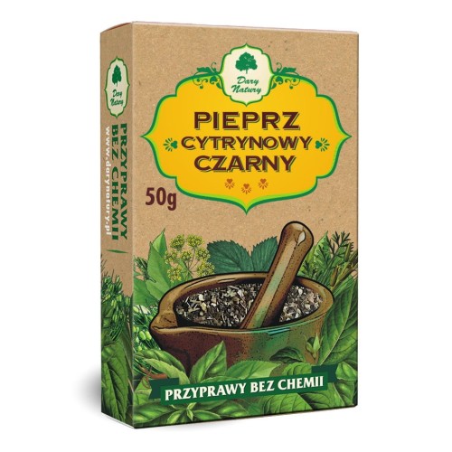 Pieprz cytrynowy czarny 50g DARY NATURY