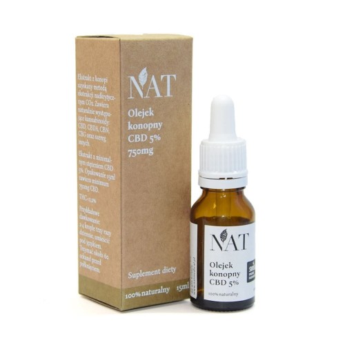 NAT Olejek - ekstrakt z konopi 5% CBD 15ml