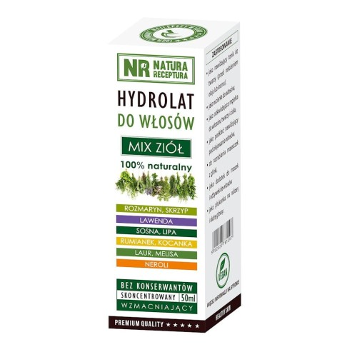 Hydrolat do włosów mix ziół 50ml NATURA RECEPTURA