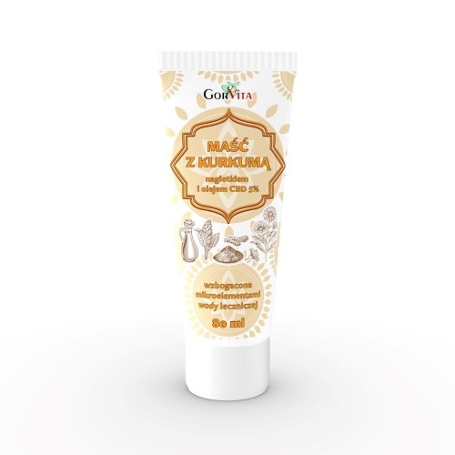 GORVITA Maść z kurkumą, nagietkiem i olejem CBD 5% 80ml