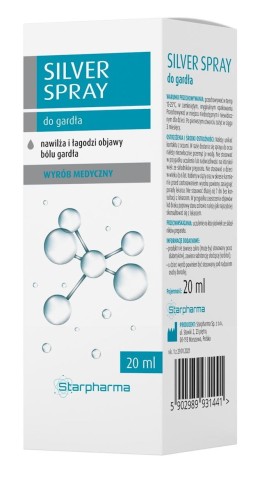 SILVER SPRAY do gardła 20ml STARPHARMA