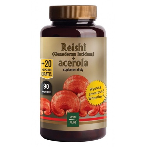Reishi + acerola 90 kapsułek + 20 kapsułek gratis GINSENG