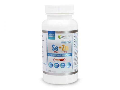 Selen organiczny 200mcg+cynk 15mg -120kap. WISH