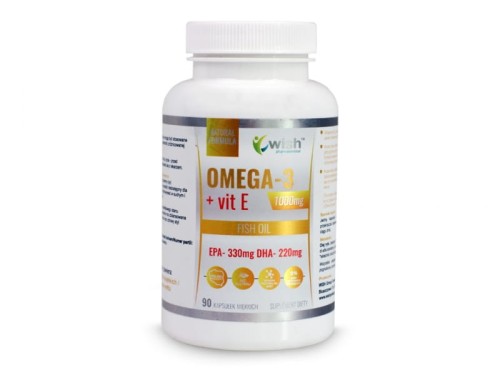 Omega 3 Fort Gold DHA220+vit E - 90 kapsułek WISH