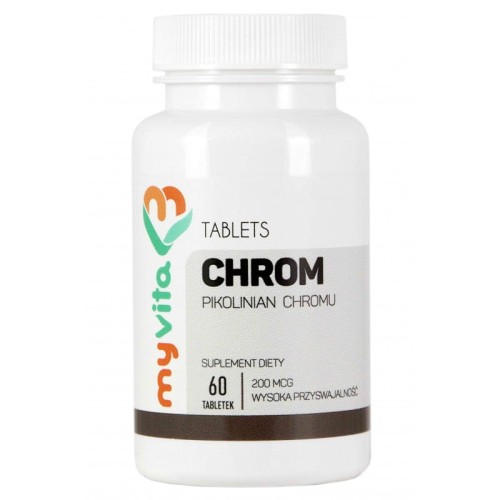 Chrom Pikolinian chromu chrome 200 mcg 60 tabletek - MyVita
