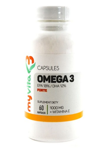 Omega-3 forte EPA 18% / DHA 12% 1000mg 60 kapsułek - MyVita