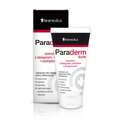 Paraderm FORTE Szampon z dziegciem, ichtiolem i cyclopiroxem 150g PARAMEDICA
