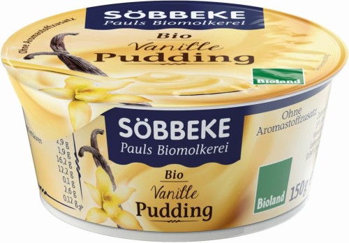 VANILLA PUDDING BIO 150 g - SOBBEKE