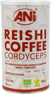 KAWA ROZPUSZCZALNA ARABICA Z GRZYBAMI REISHI + CORDYCEPS BIO 100 g - ANI