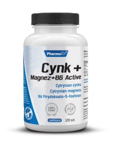 Pharmovit Cynk Magnez B6 Activ 120 kapsułek