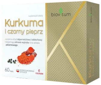 Biovitum Kurkuma und schwarzer Pfeffer 60 Kapseln COLFARM