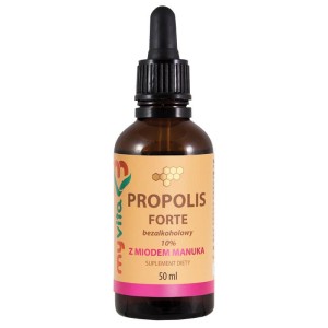 Propolis forte 10% 140 mg z miodem manuka 168 mg krople 50ml MyVita