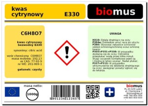 Acide citrique Acide citrique 1 kg BIOMUS